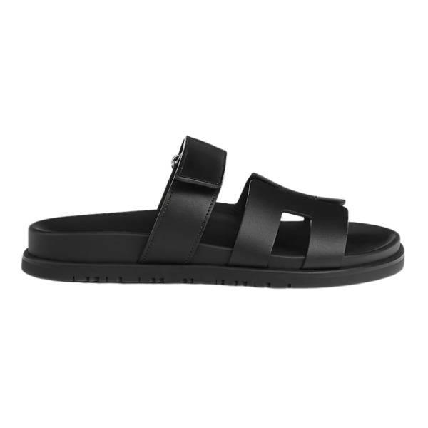 Hermes Chypre Sandal - Noir Calfskin Leather