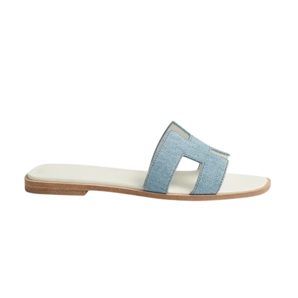 Hermes Oran Sandal Bleu/Clair