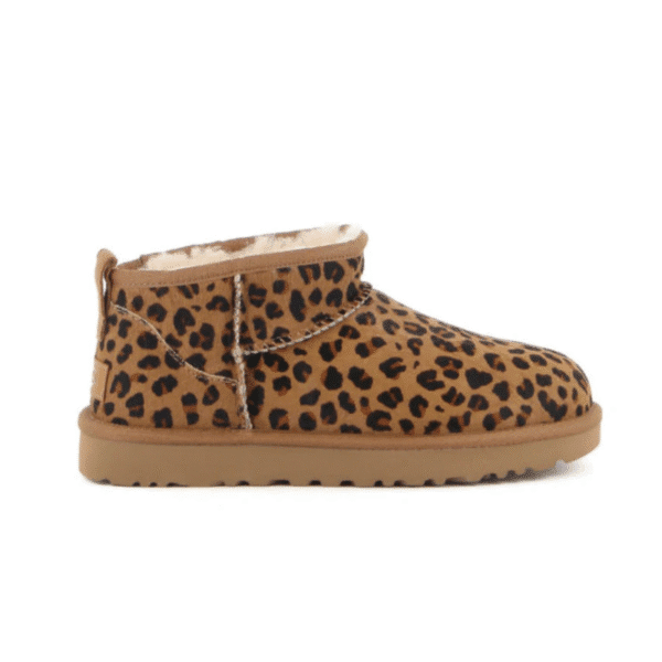 Ugg Womens Classic Ultra Mini Leopard Boots