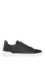Zegna BLACK DEERSKIN TRIPLE STITCH