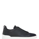 Zegna BLACK DEERSKIN TRIPLE STITCH