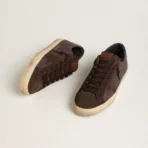 Golden Goose Super-Star LTD in brown nubuck with suede star and purple leather heel tab(Men) - Image 2