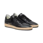 Golden Goose Ball Star in black nappa with black glitter star and suede heel tab(women) - Image 2