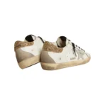 Golden Goose white leather Super-Star with glittery heel tab(Women's) - Image 4