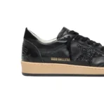 Golden Goose Ball Star in black nappa with black glitter star and suede heel tab(women) - Image 3