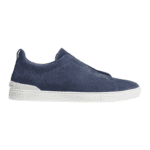 Zegna Grey Mélange Suede Triple Stitch™ Sneakers