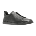Zegna Triple Stitch low-top black sneakers - Image 2