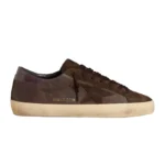 Golden Goose Super-Star LTD in brown nubuck with suede star and purple leather heel tab(Men)