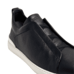Zegna Navy Blue Deerskin Triple Stitch - Image 2