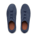 Zegna Grey Mélange Suede Triple Stitch™ Sneakers - Image 3