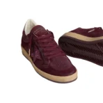 Golden Goose Ball Star in burgundy suede with crystal star and metallic leather heel tab(women) - Image 3