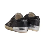 Golden Goose in black glitter with cream star and suede inserts(Women's) - Image 4