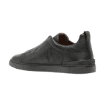 Zegna Triple Stitch low-top black sneakers - Image 3
