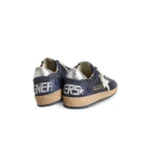 Golden Goose Ball Star in Blue with leather star and metallic leather heel tab(women) - Image 4