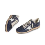 Golden Goose Ball Star in Blue with leather star and metallic leather heel tab(women) - Image 2