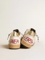 Golden Goose Ball Star in nappa leather with blue suede star and platinum leather heel tab(women) - Image 4
