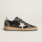 Golden Goose Ball Star in glitter with leather star and metallic leather heel tab(Women's) - Image 2